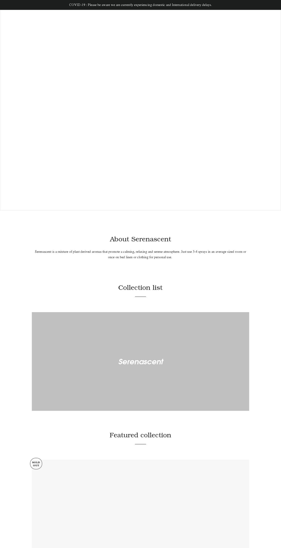 serenascent.com.au shopify website screenshot