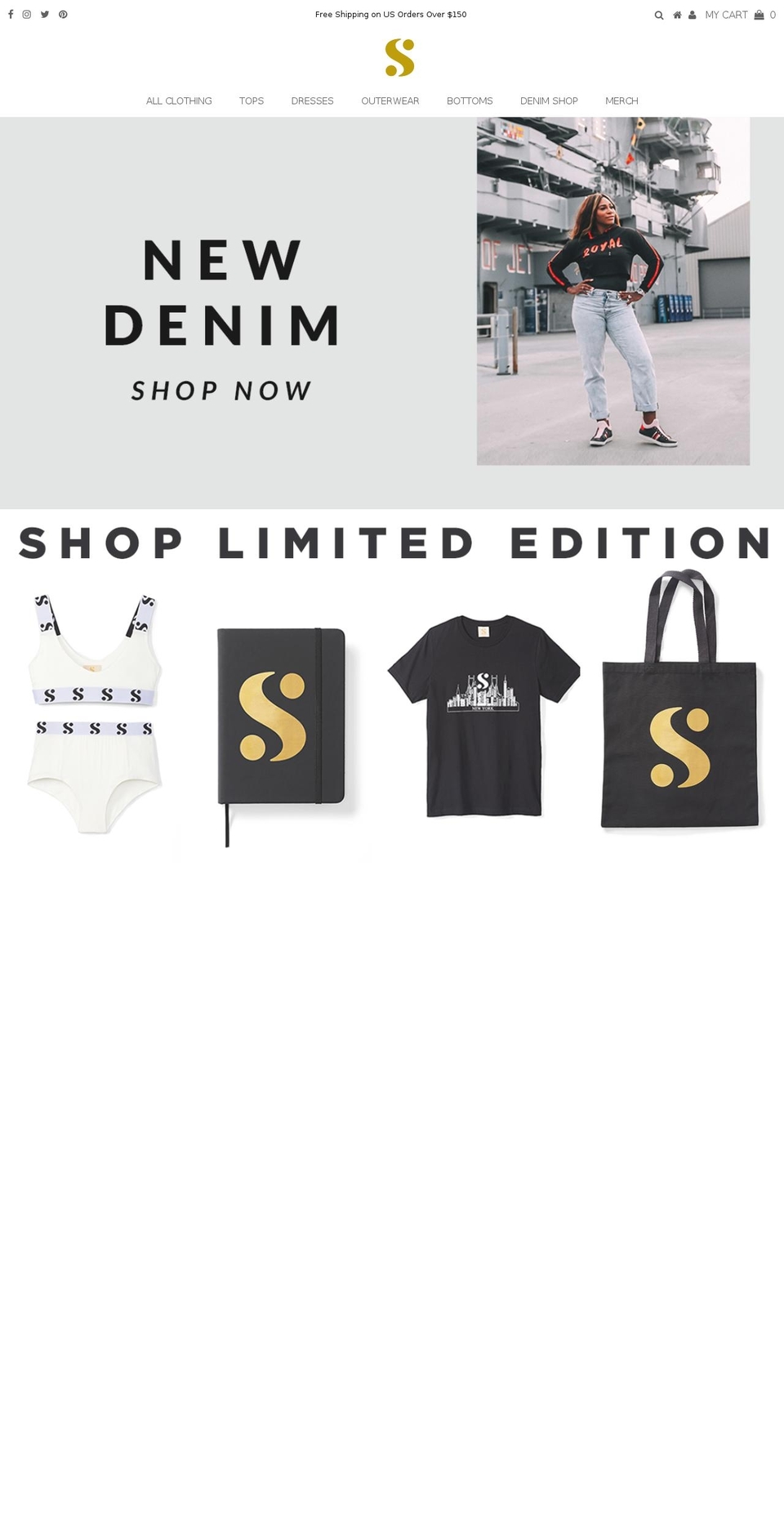 serenawilliams.com — Shopify storefront screenshot