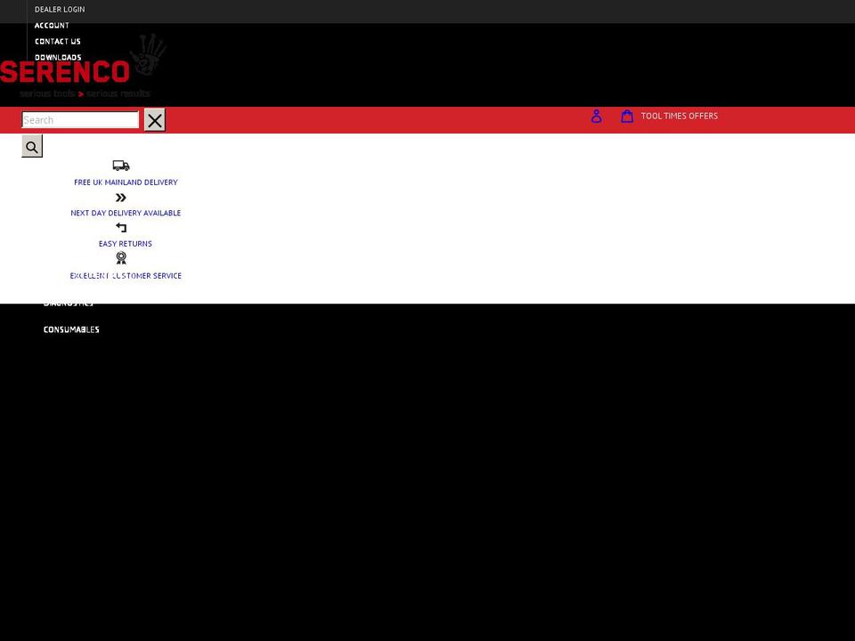 serenco.co.uk shopify website screenshot