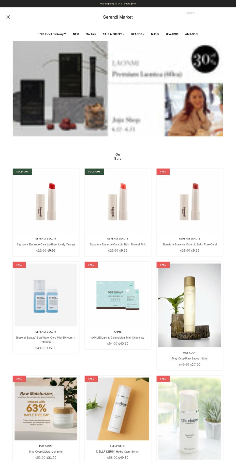 serendi-market.com shopify website screenshot