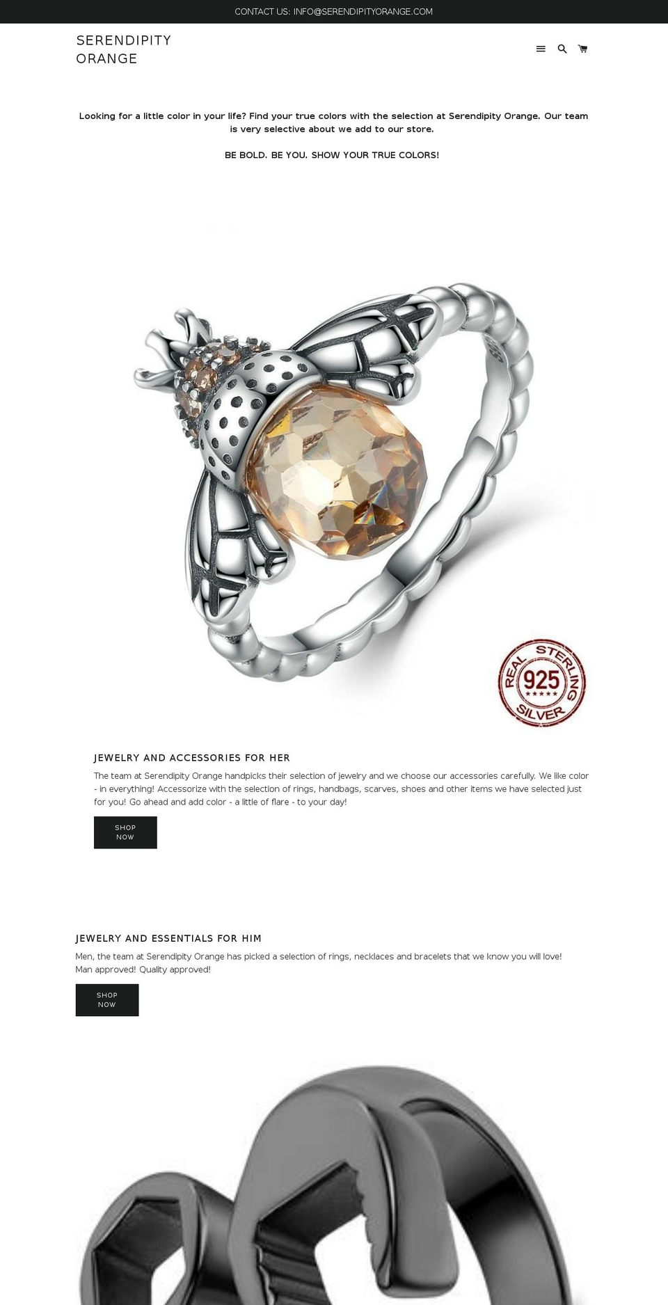 serendipityorange.com — Shopify storefront screenshot