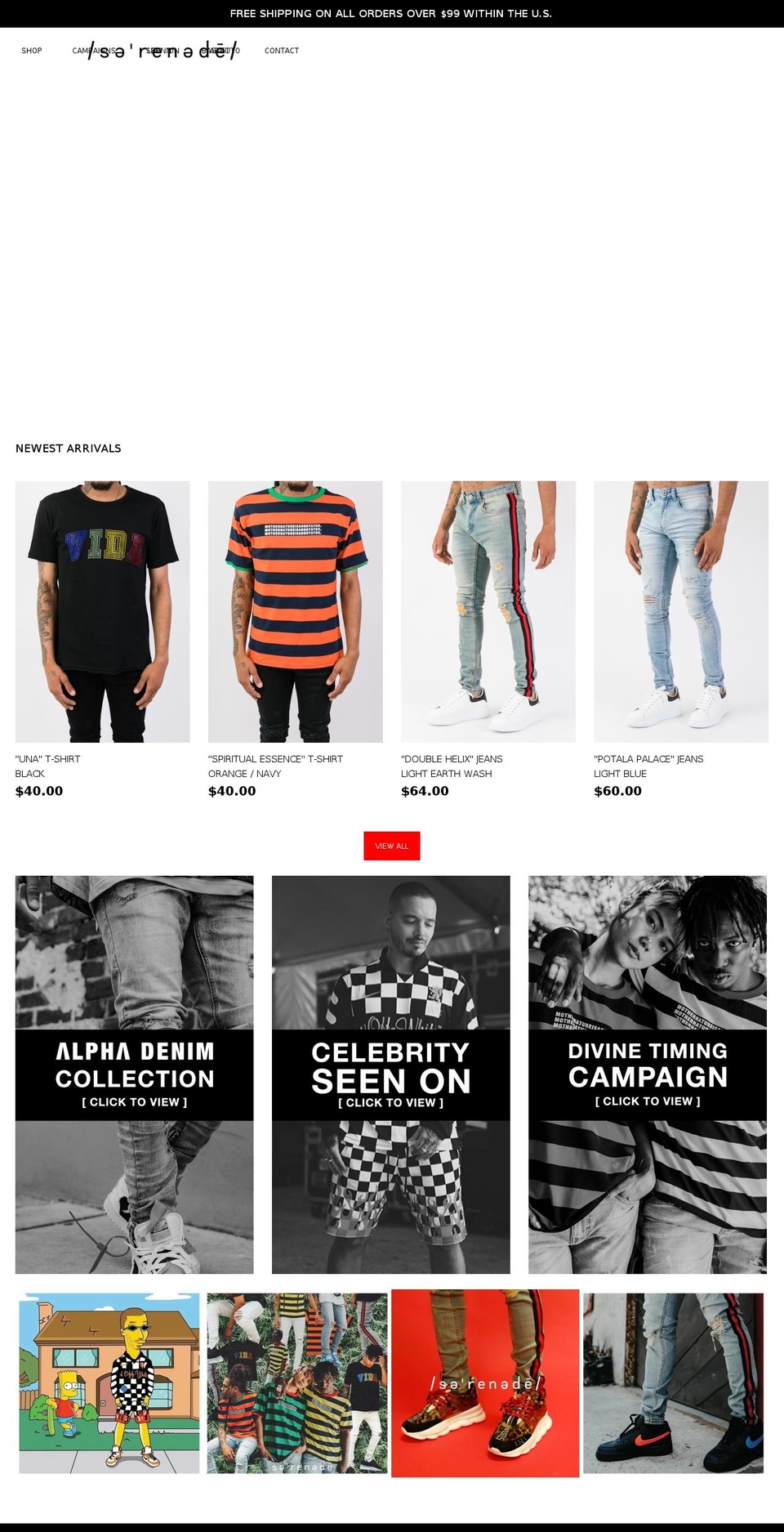 serenede.com shopify website screenshot