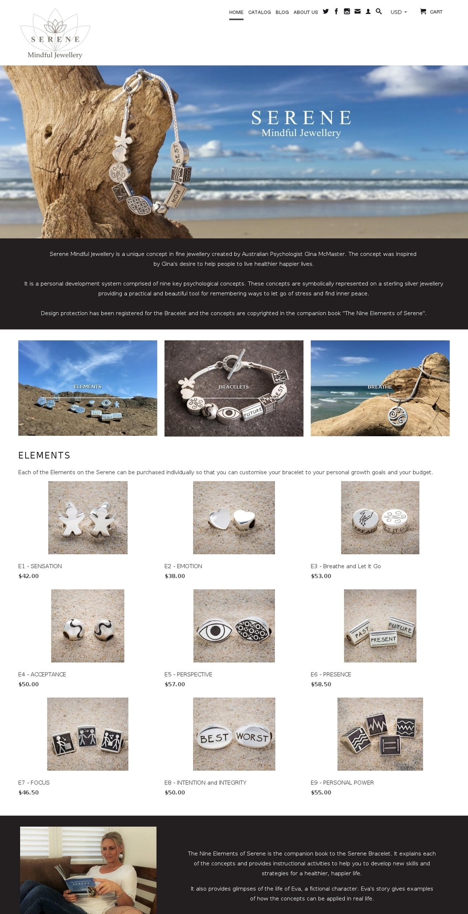 serenejewellery.com shopify website screenshot