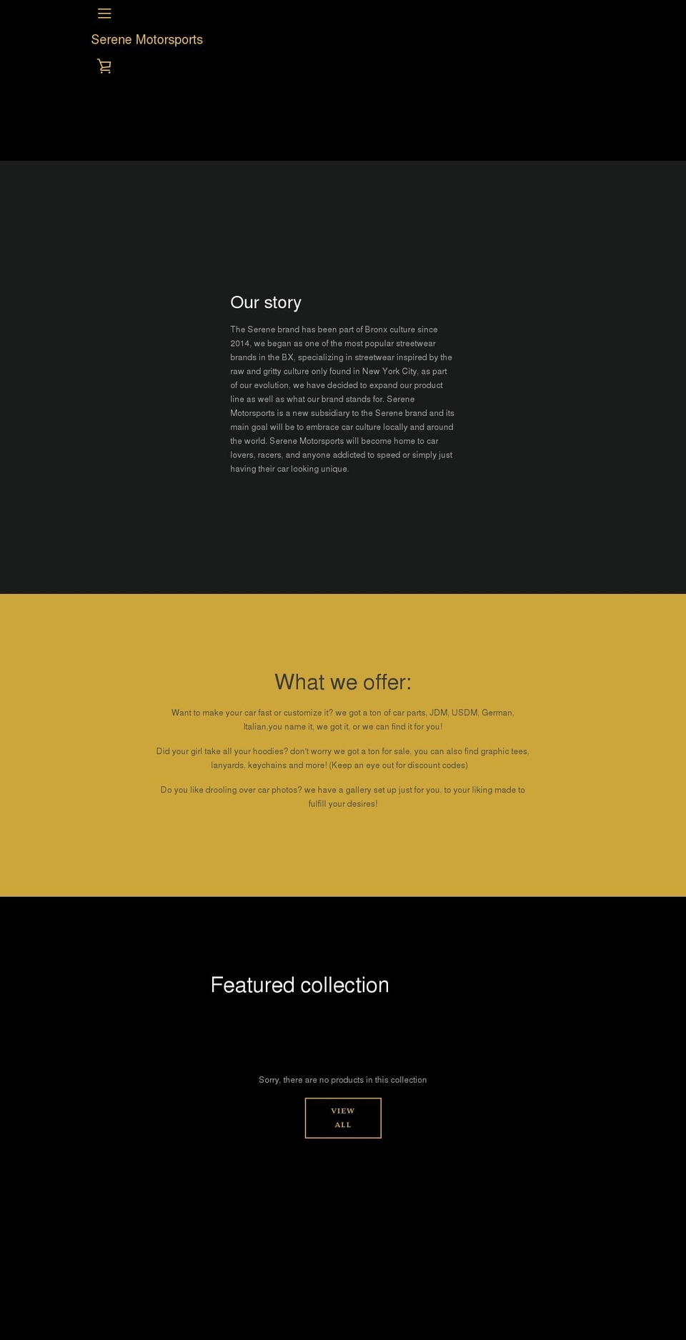 sereneny.com shopify website screenshot