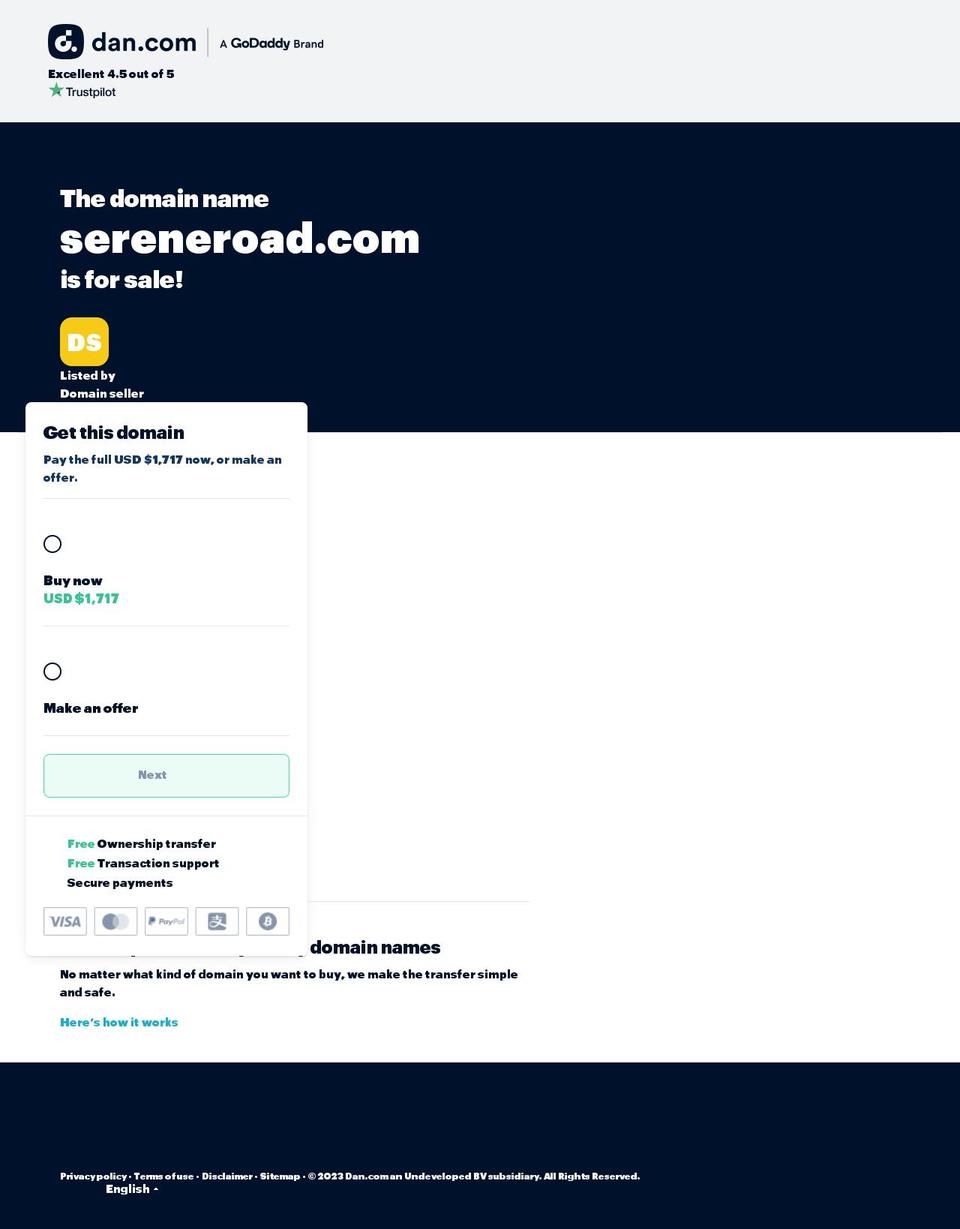 sereneroad.com — Shopify storefront screenshot