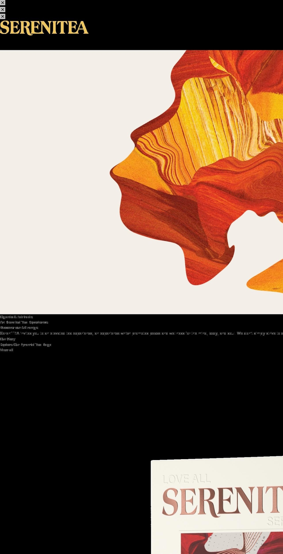 serenitea.com.au shopify website screenshot