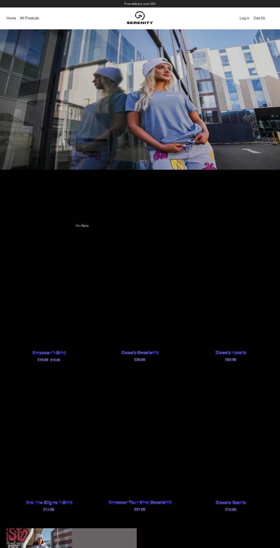 serenity-clothing.com shopify website screenshot