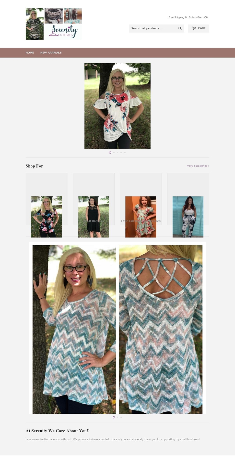 serenitybtq.com shopify website screenshot
