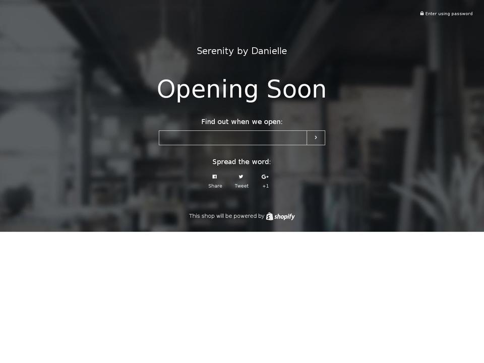 serenitybydanielle.com shopify website screenshot