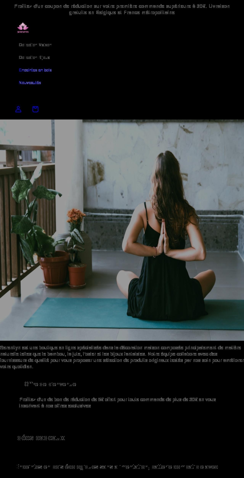 serenityn.com shopify website screenshot
