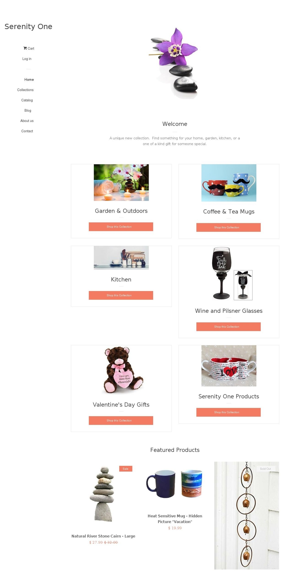 serenityonegifts.com shopify website screenshot
