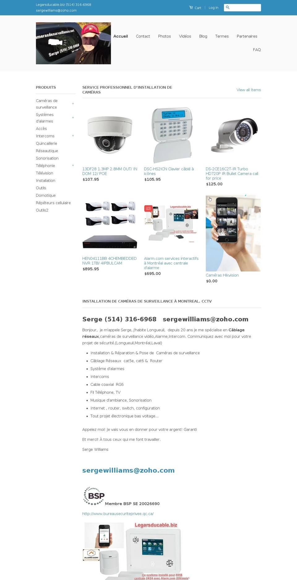 sergewilliams.com shopify website screenshot