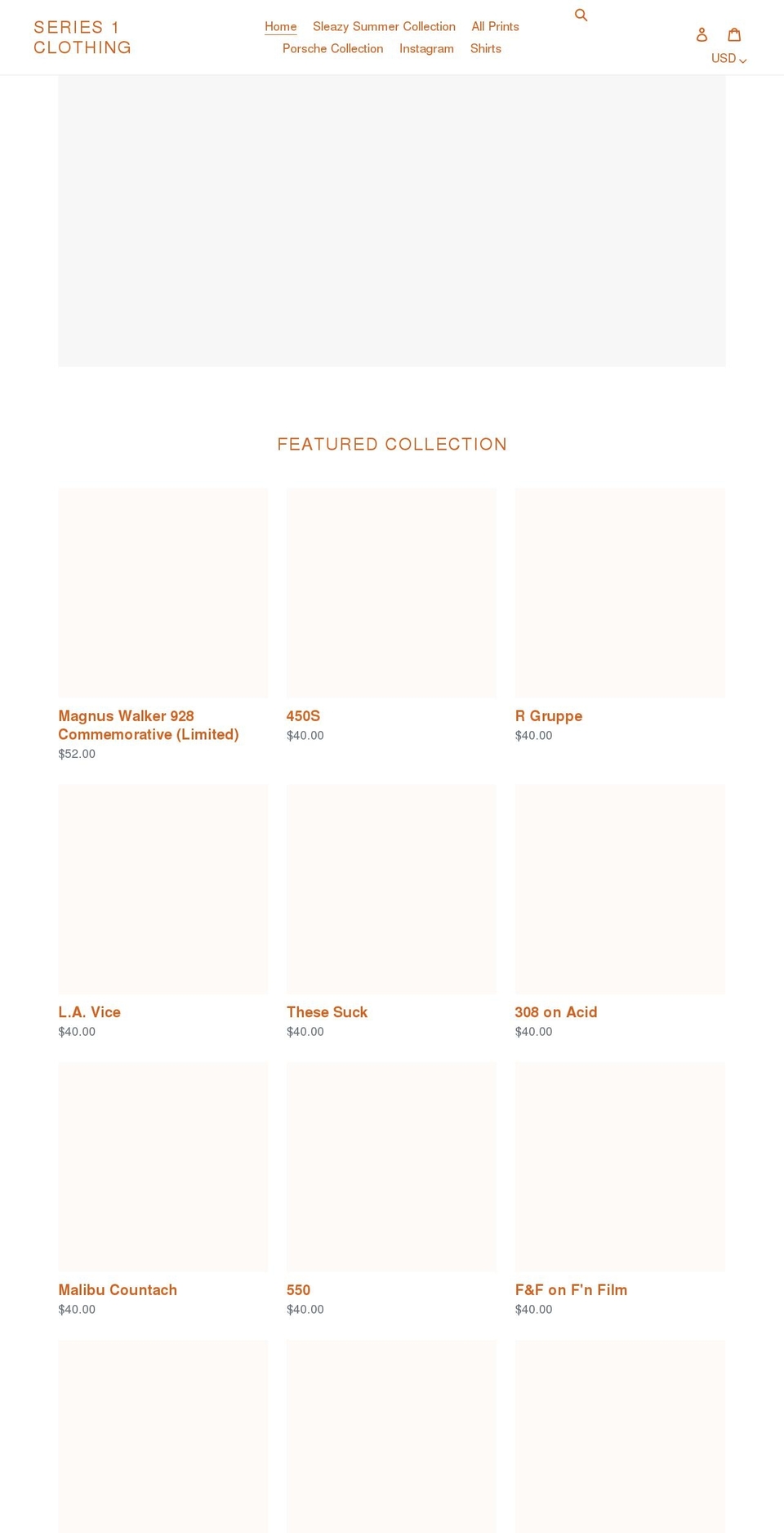 series1clothing.com shopify website screenshot