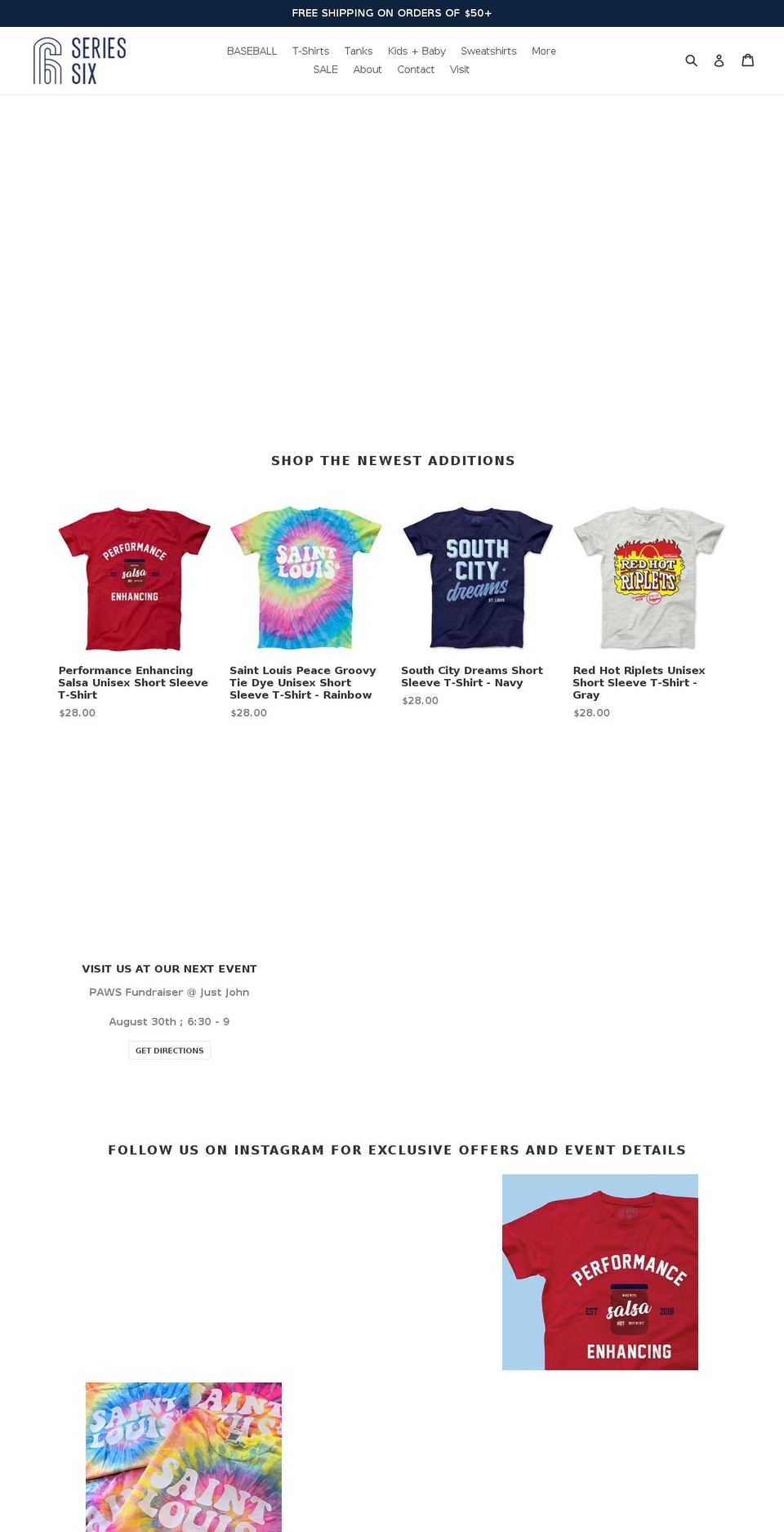 seriessixcompany.com shopify website screenshot
