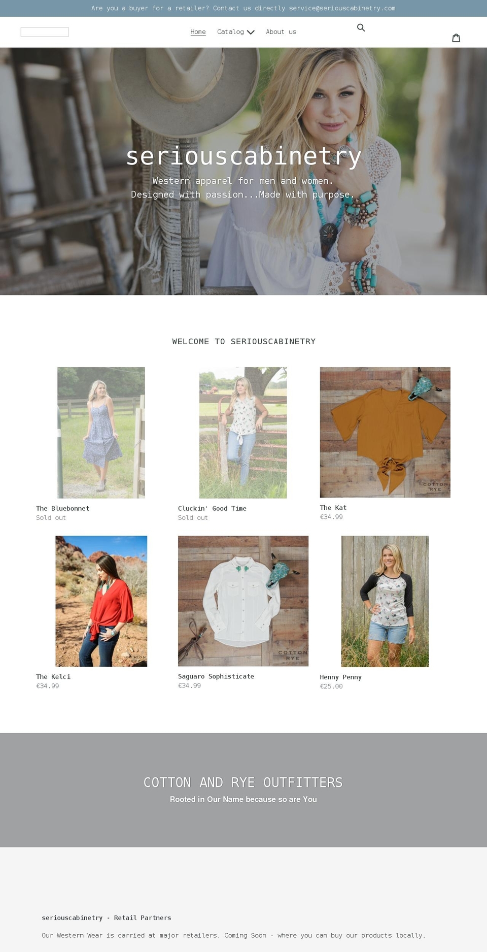 seriouscabinetry.com shopify website screenshot