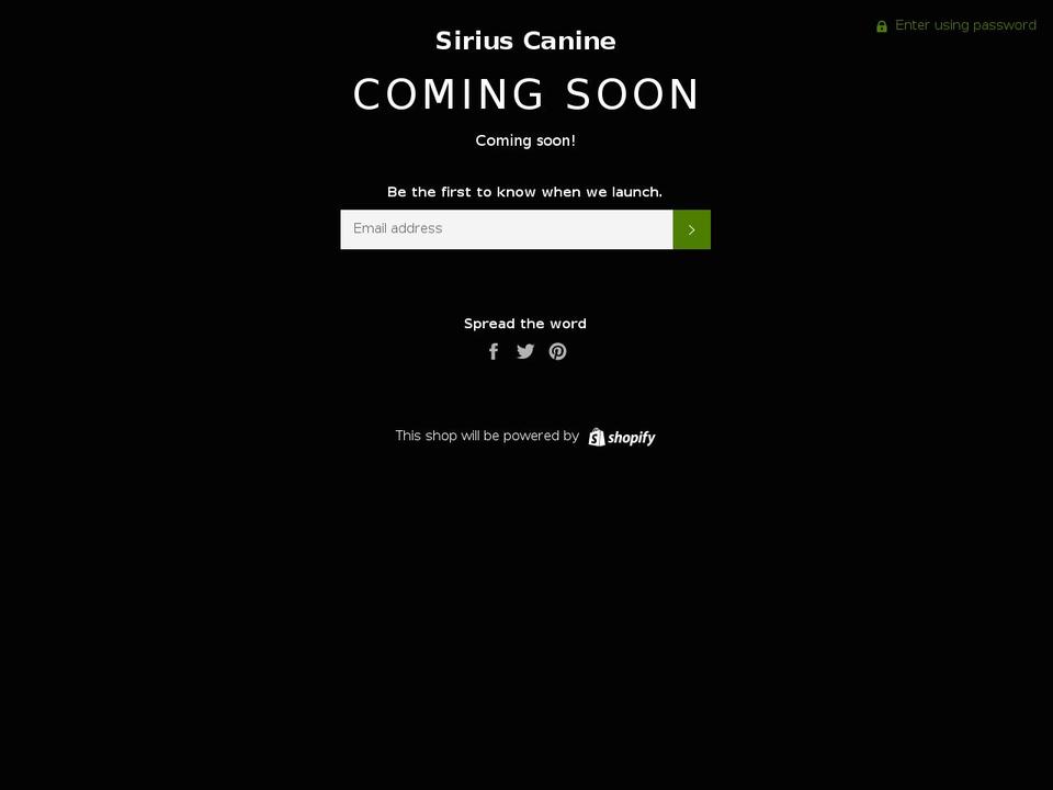 seriouscanine.com shopify website screenshot