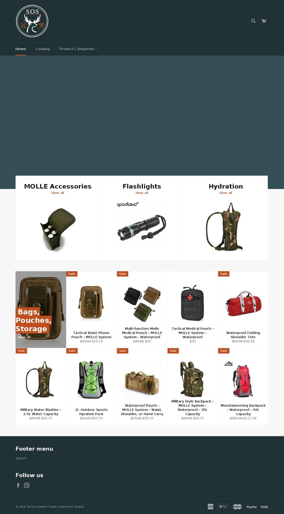 seriousoutdoorsupply.com — Shopify storefront screenshot