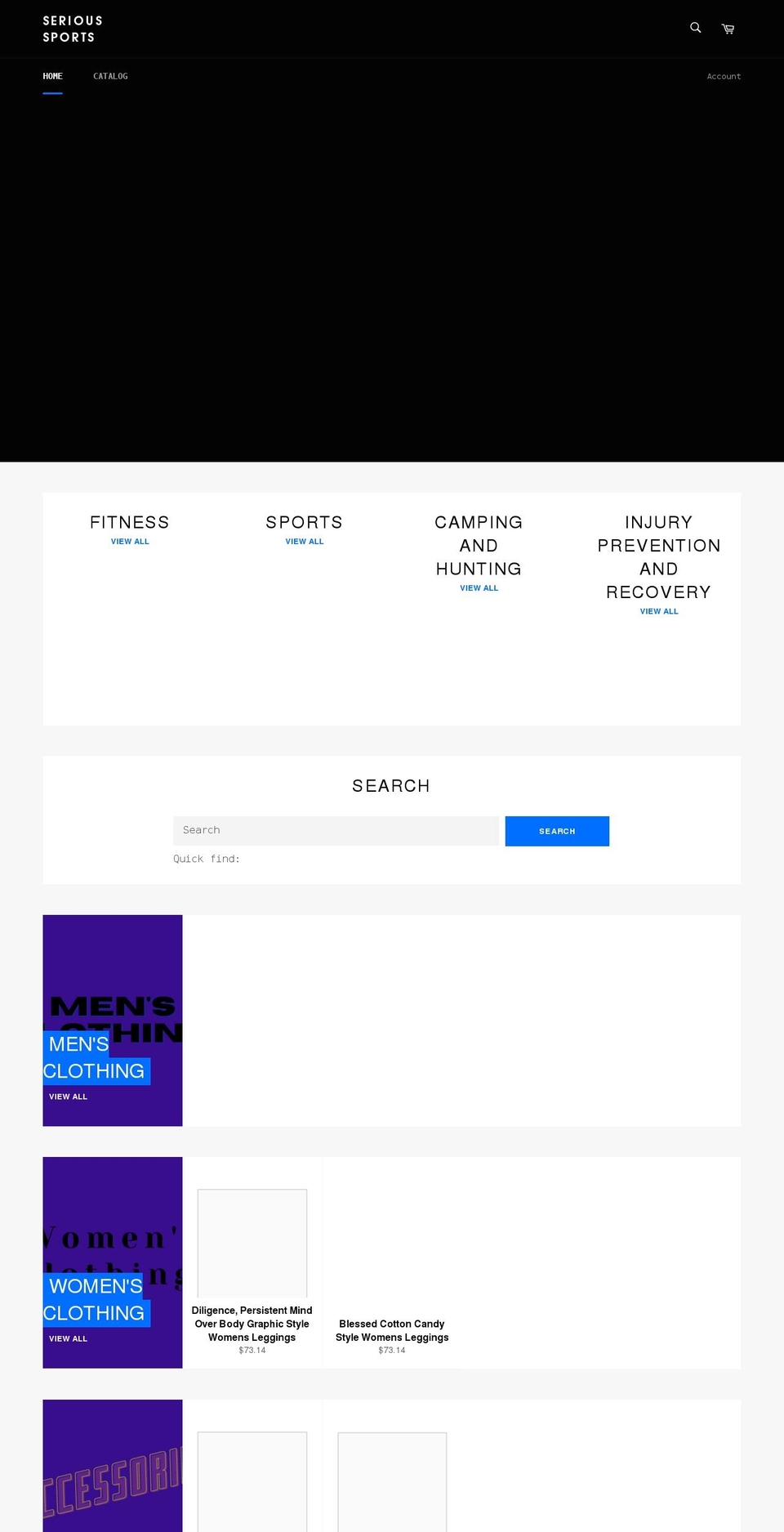 serioussports.shop shopify website screenshot