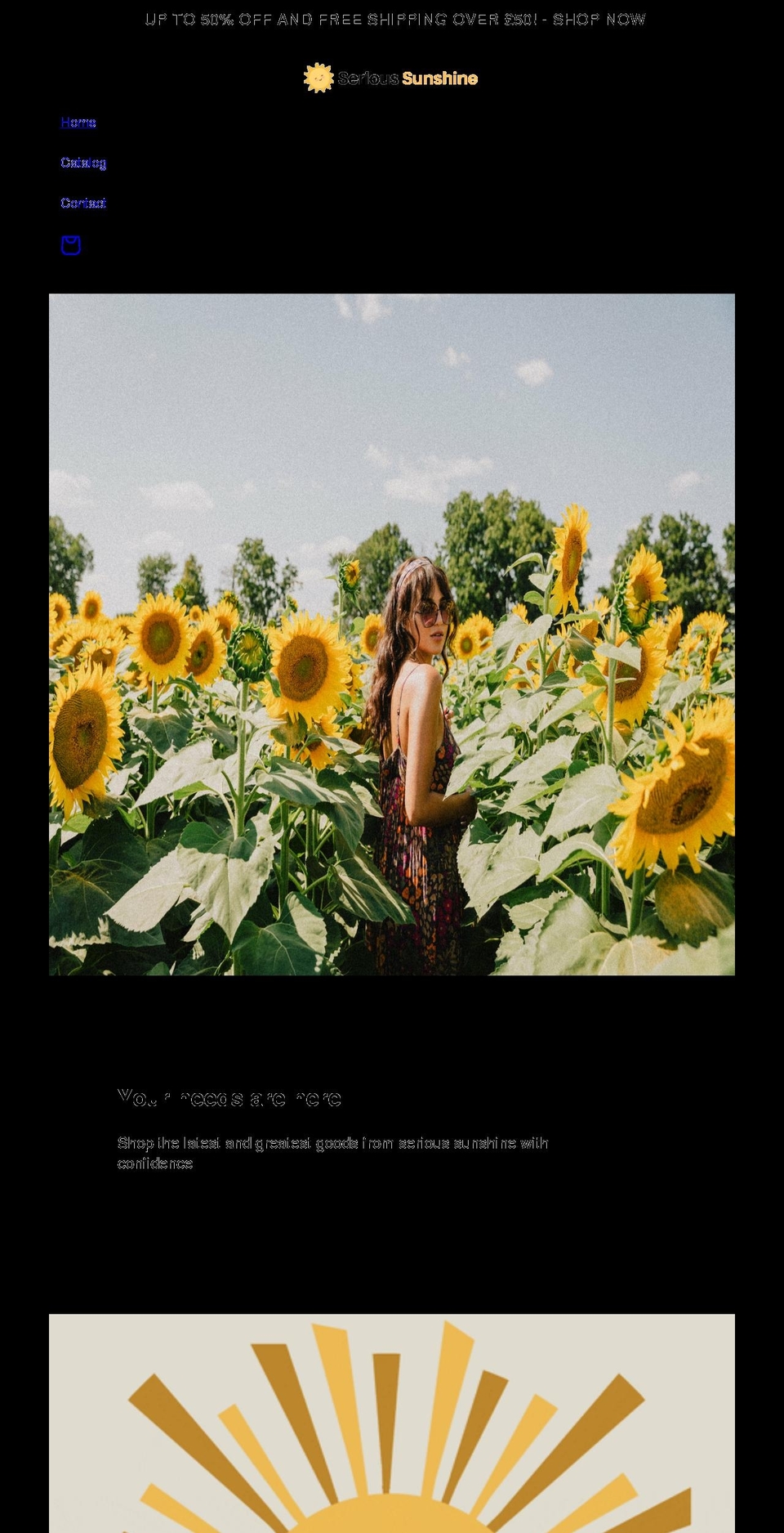 serioussunshine.com shopify website screenshot