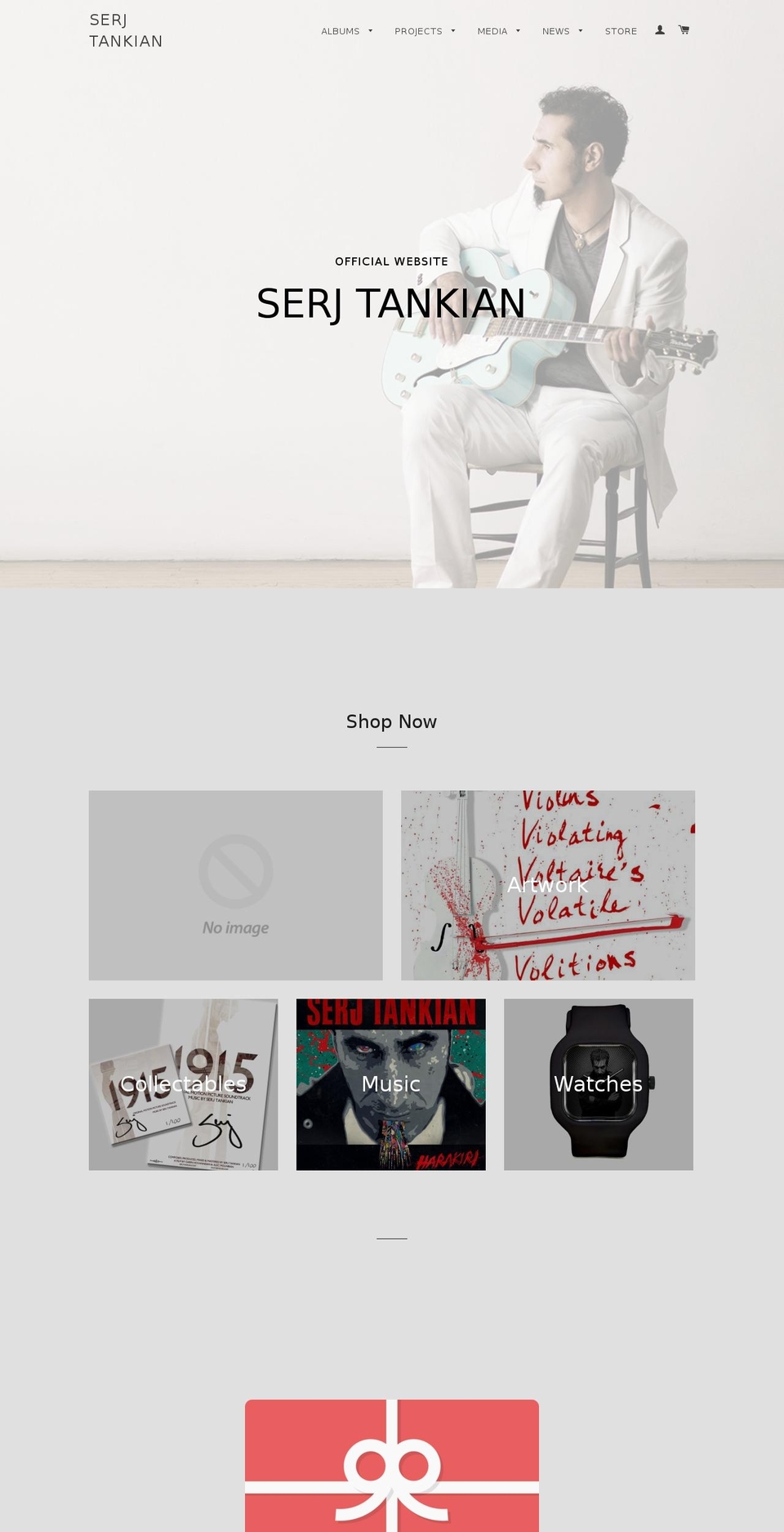 serjtankian.com shopify website screenshot