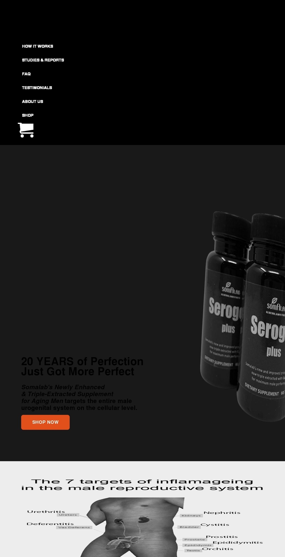 serogen.net shopify website screenshot
