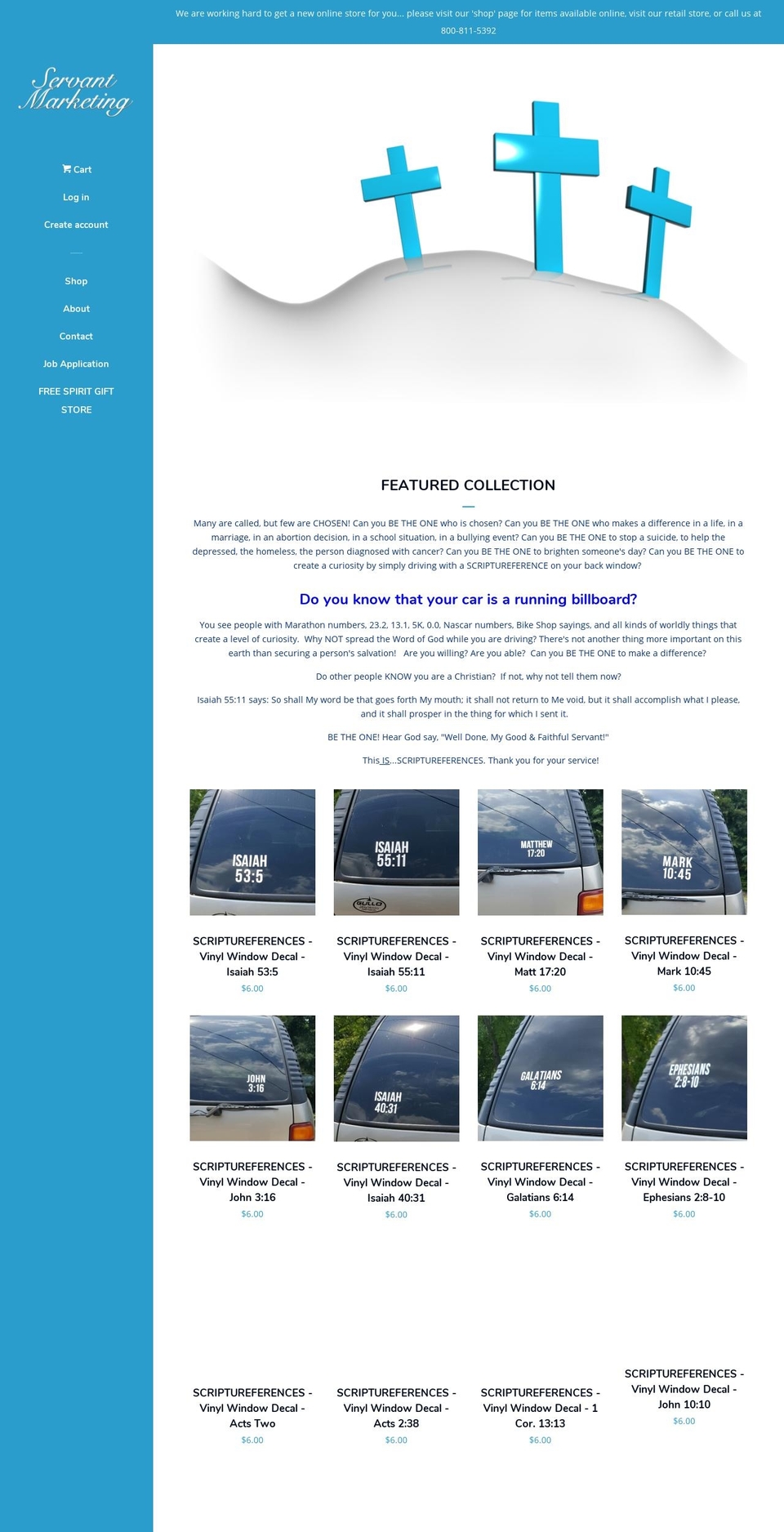 servantmarketing.com — Shopify storefront screenshot