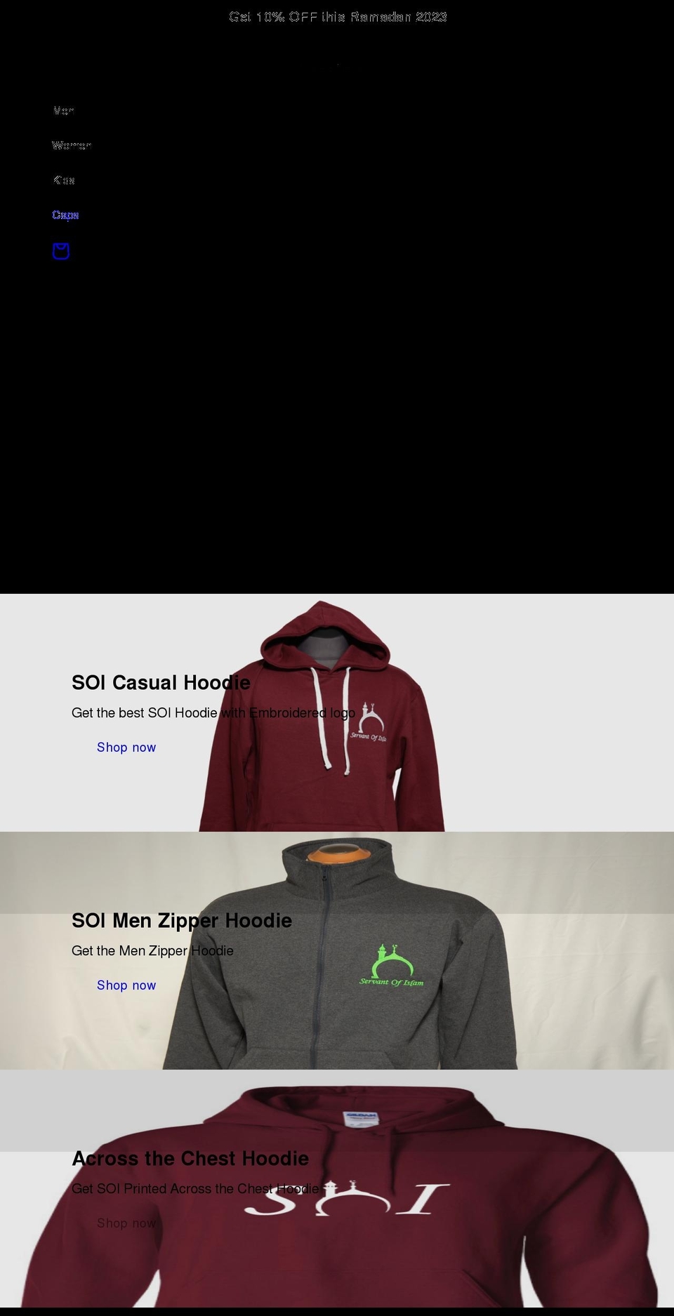 servantofislam.com shopify website screenshot