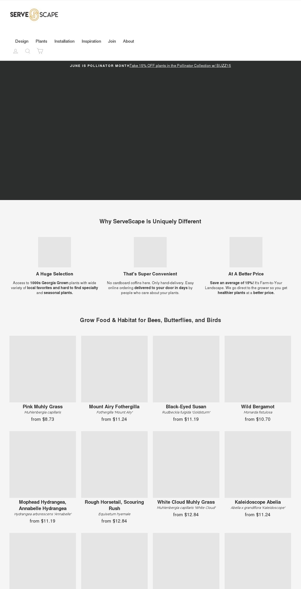 servescape.com shopify website screenshot