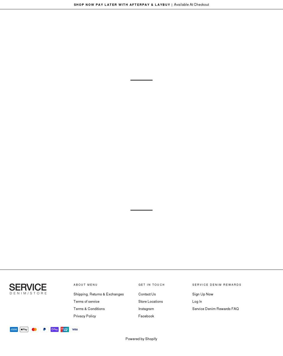 service-denim-nz.myshopify.com shopify website screenshot