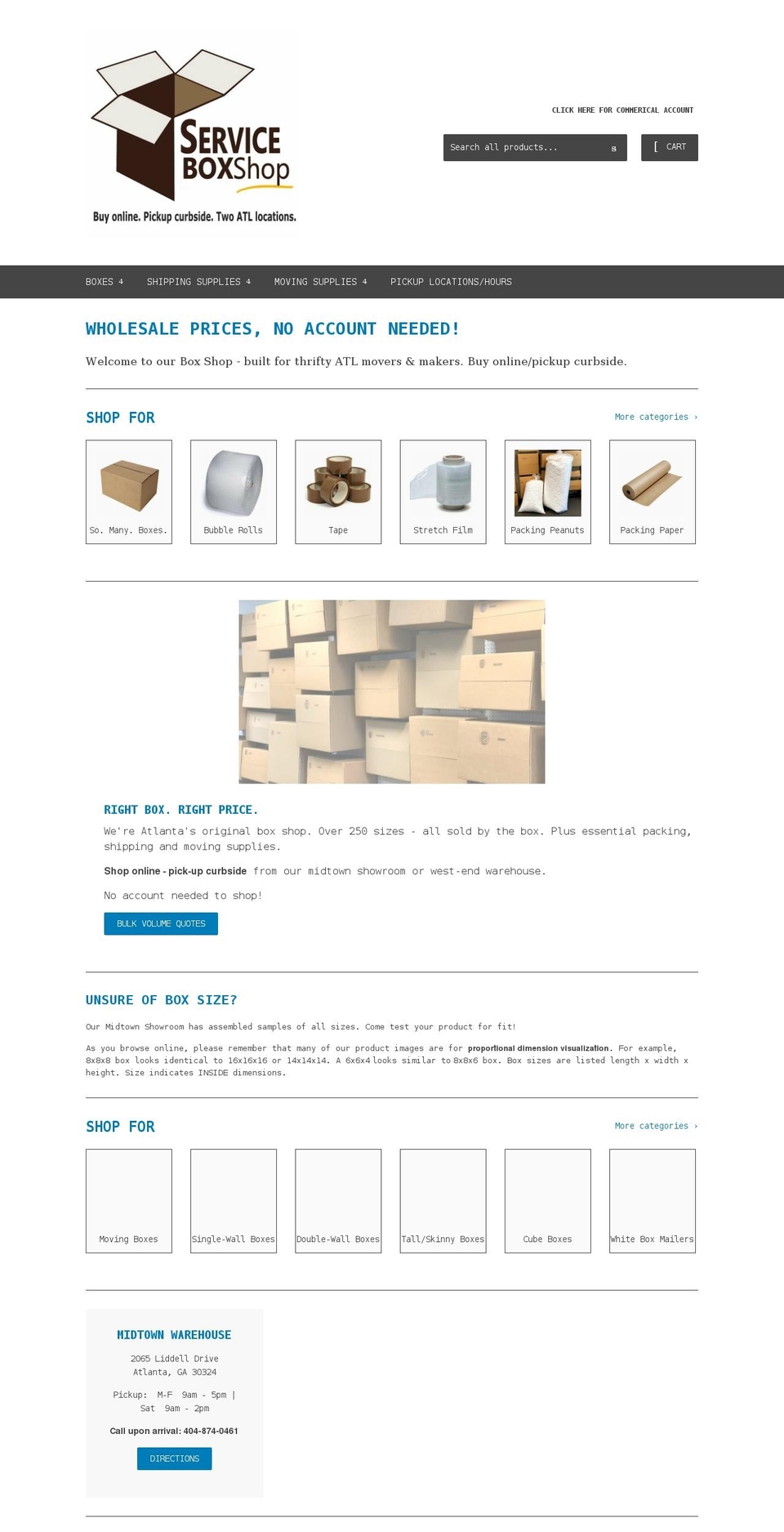 serviceboxshop.com shopify website screenshot