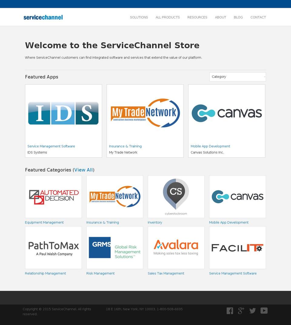 servicechannelstore.com shopify website screenshot