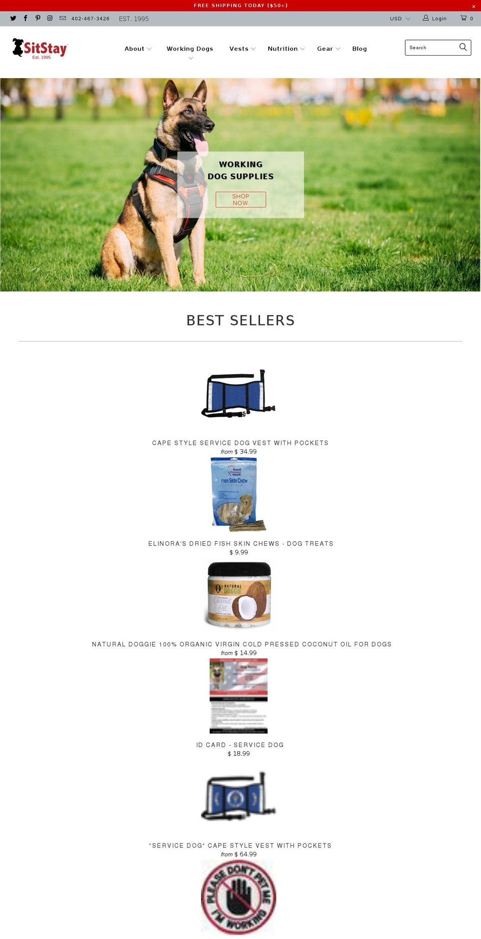 Turbo Seoul Shopify theme site example servicedogsource.com