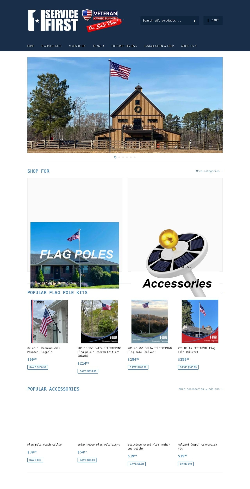 servicefirstproducts.com shopify website screenshot