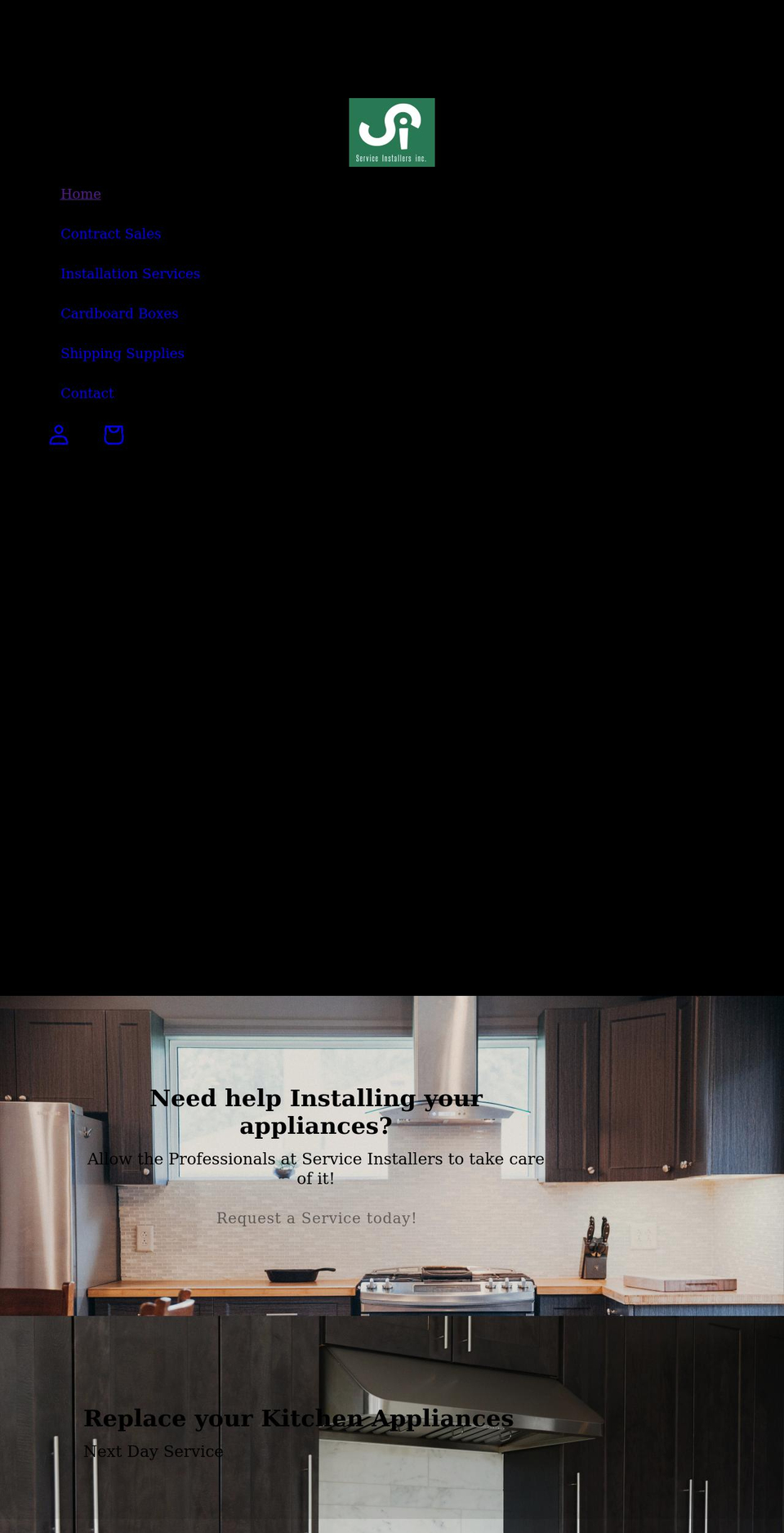 serviceinstallers.com shopify website screenshot