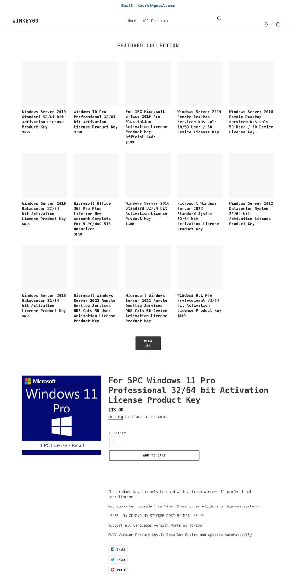 servicekey09.myshopify.com shopify website screenshot