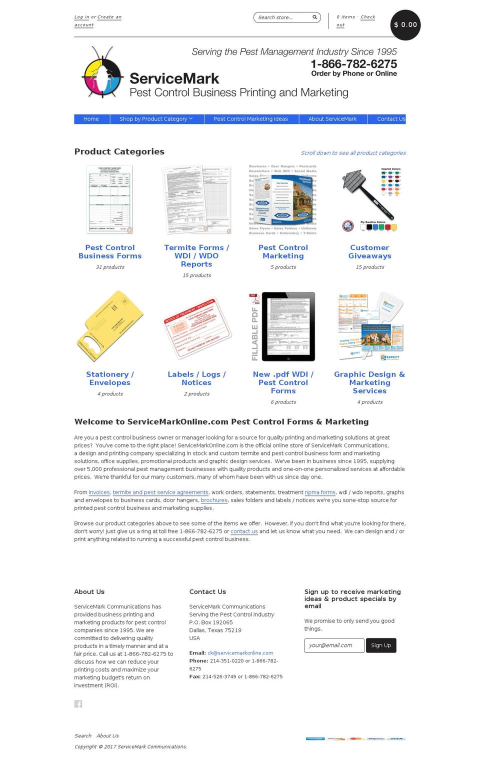 New Standard - modified Shopify theme site example servicemarkonline.com