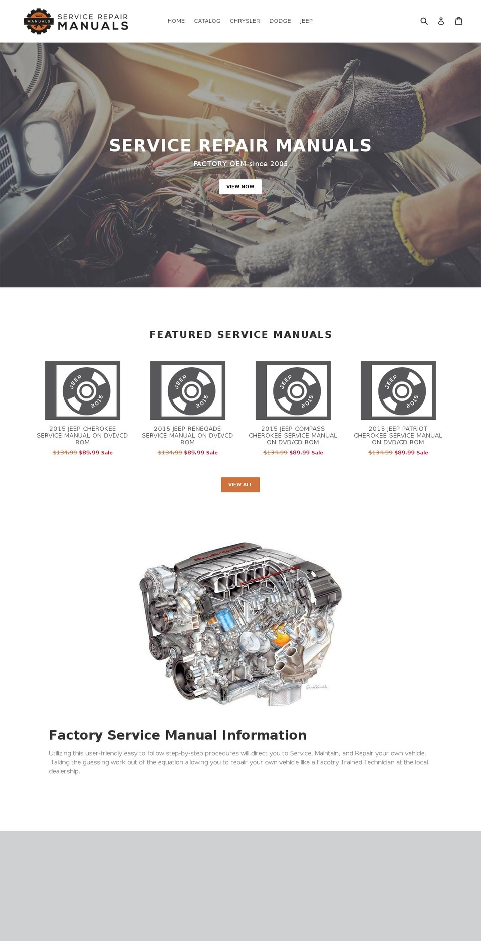 servicerepairmanualsltd.com — Shopify storefront screenshot