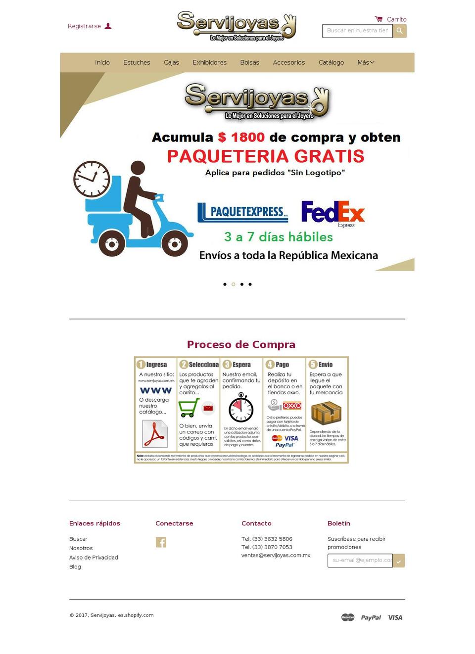 servijoyas.com shopify website screenshot