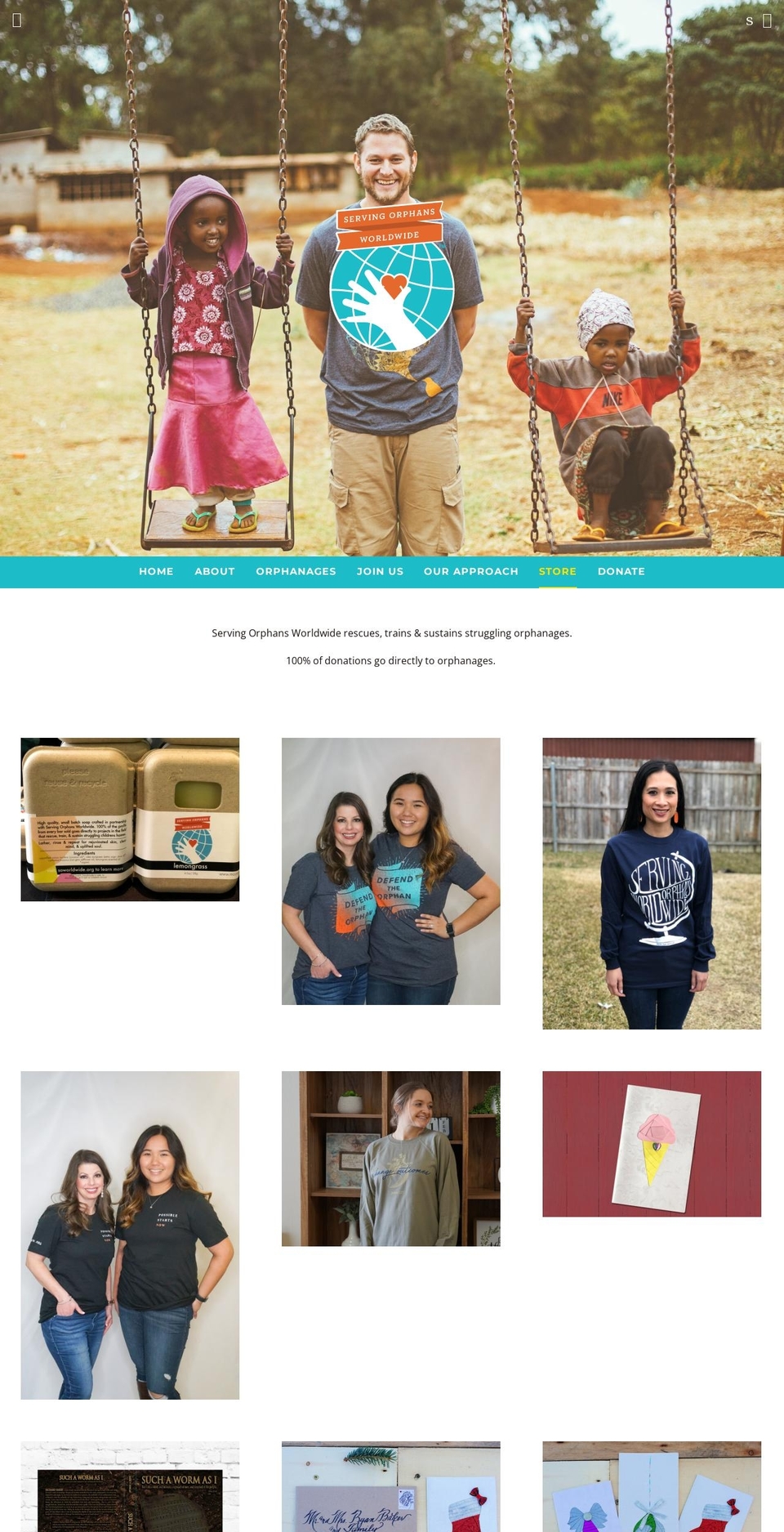 serving-orphans.myshopify.com shopify website screenshot