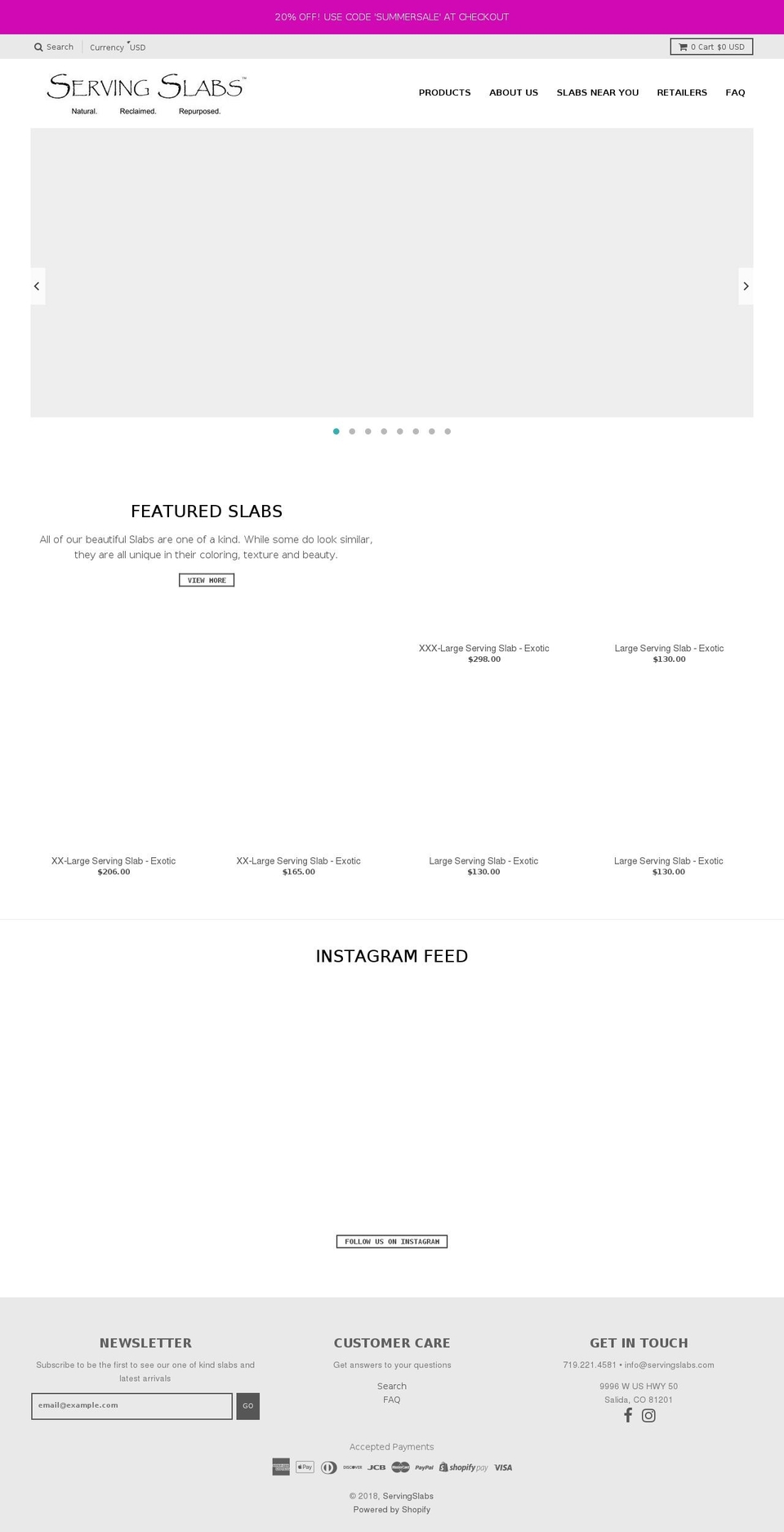 servingslabs.com shopify website screenshot