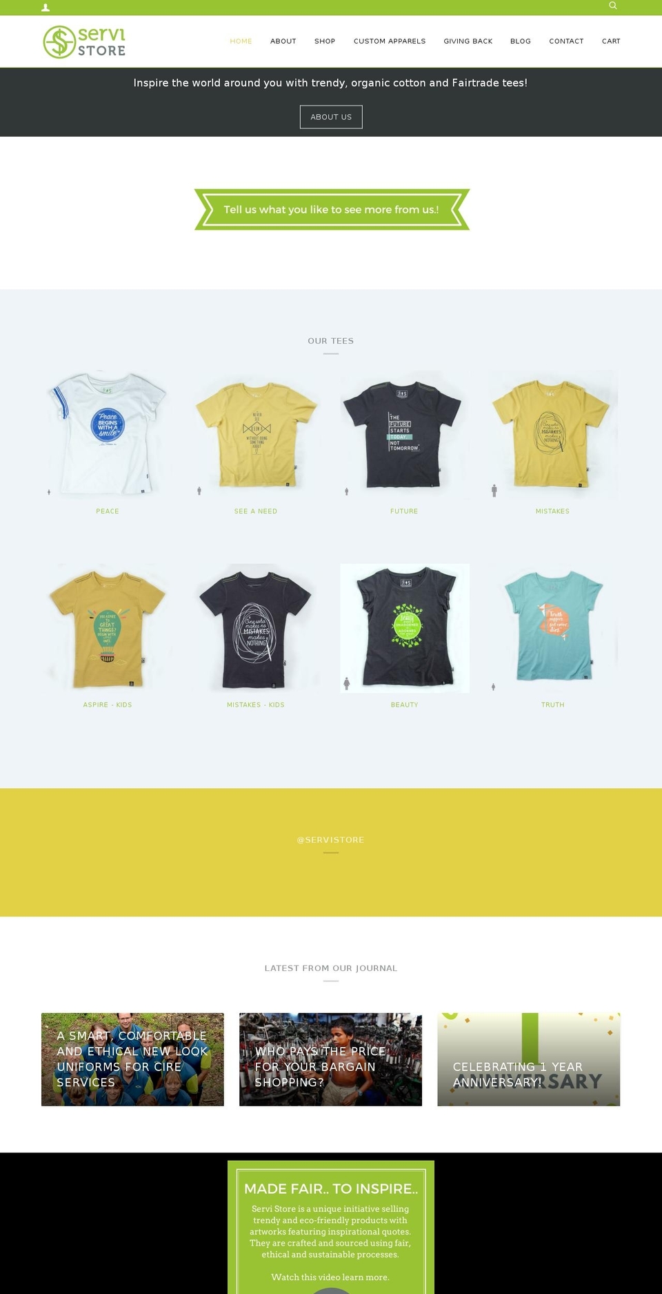 servistore.com.au shopify website screenshot