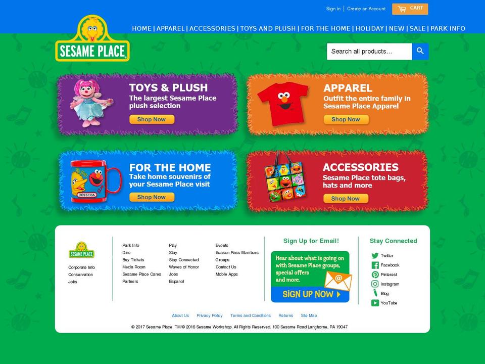 sesameplaceshop.com shopify website screenshot