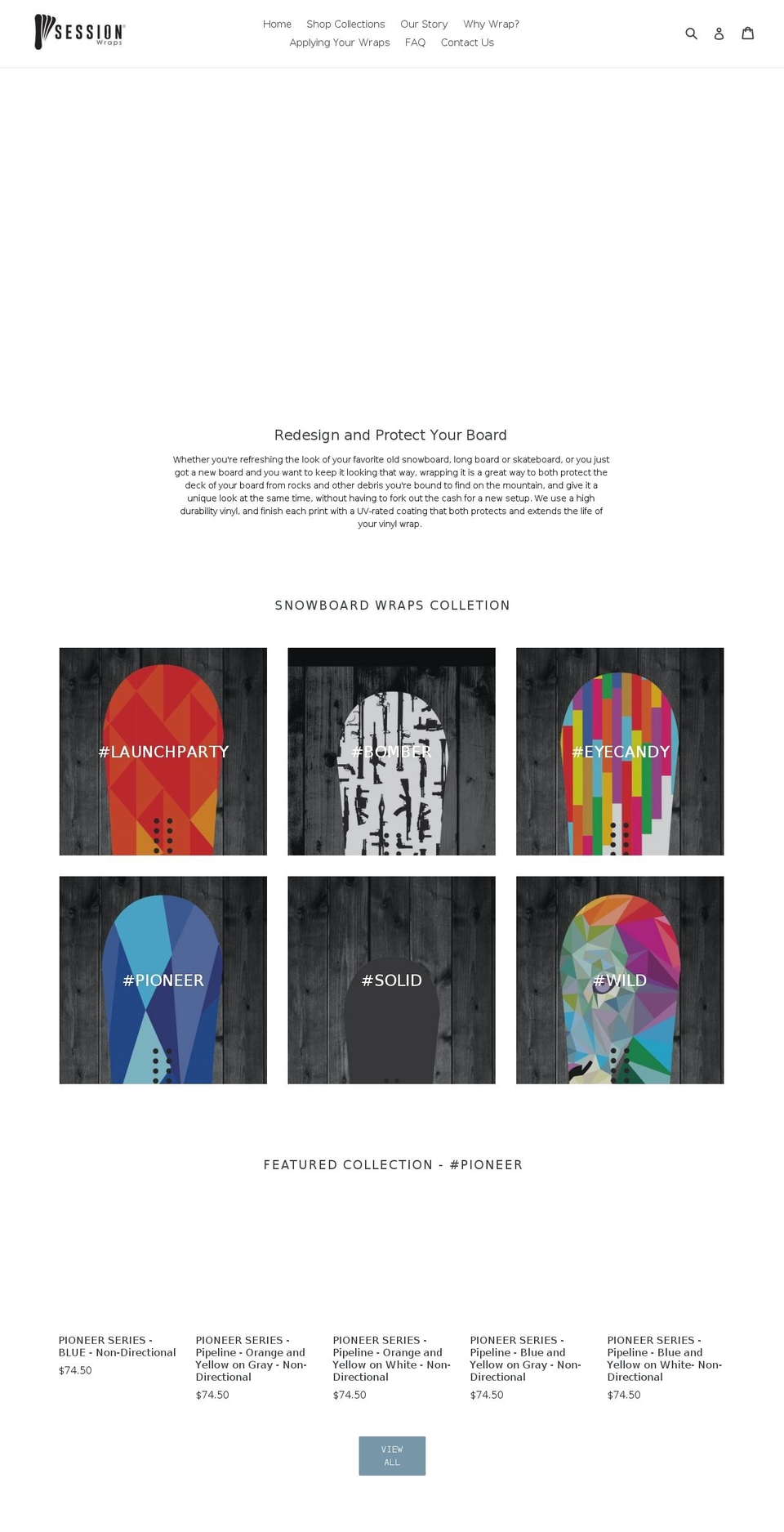 sessionwraps.com shopify website screenshot