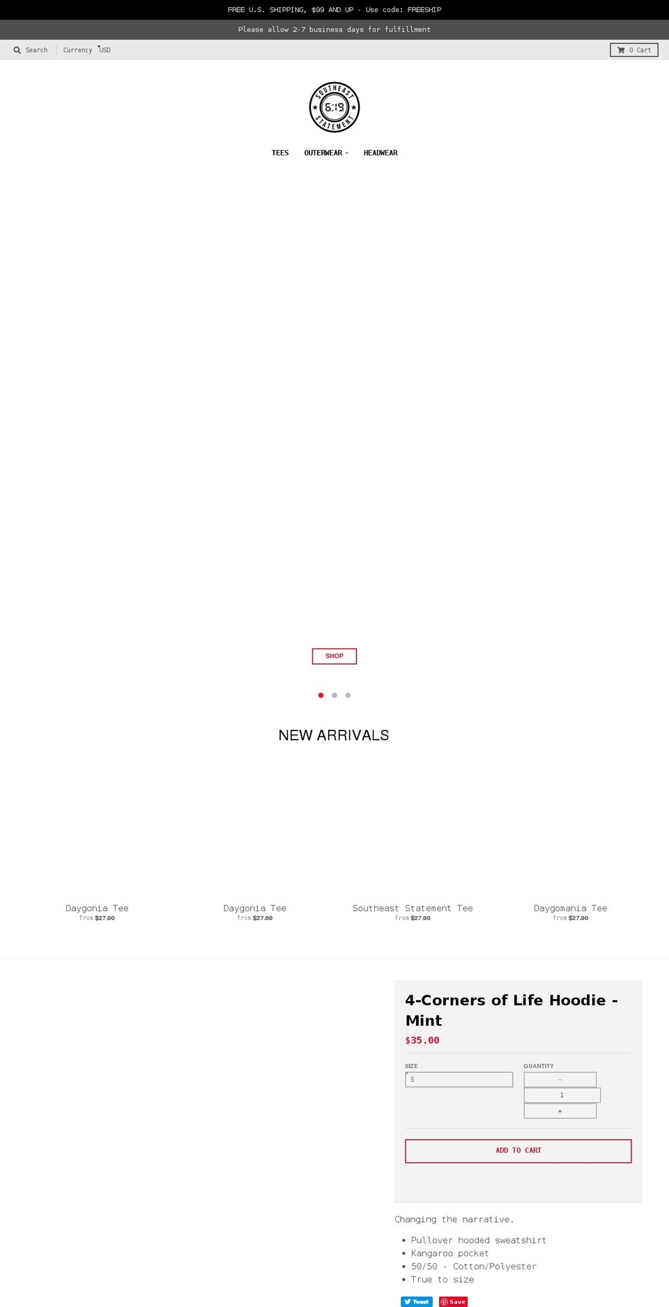 sestatement.com shopify website screenshot