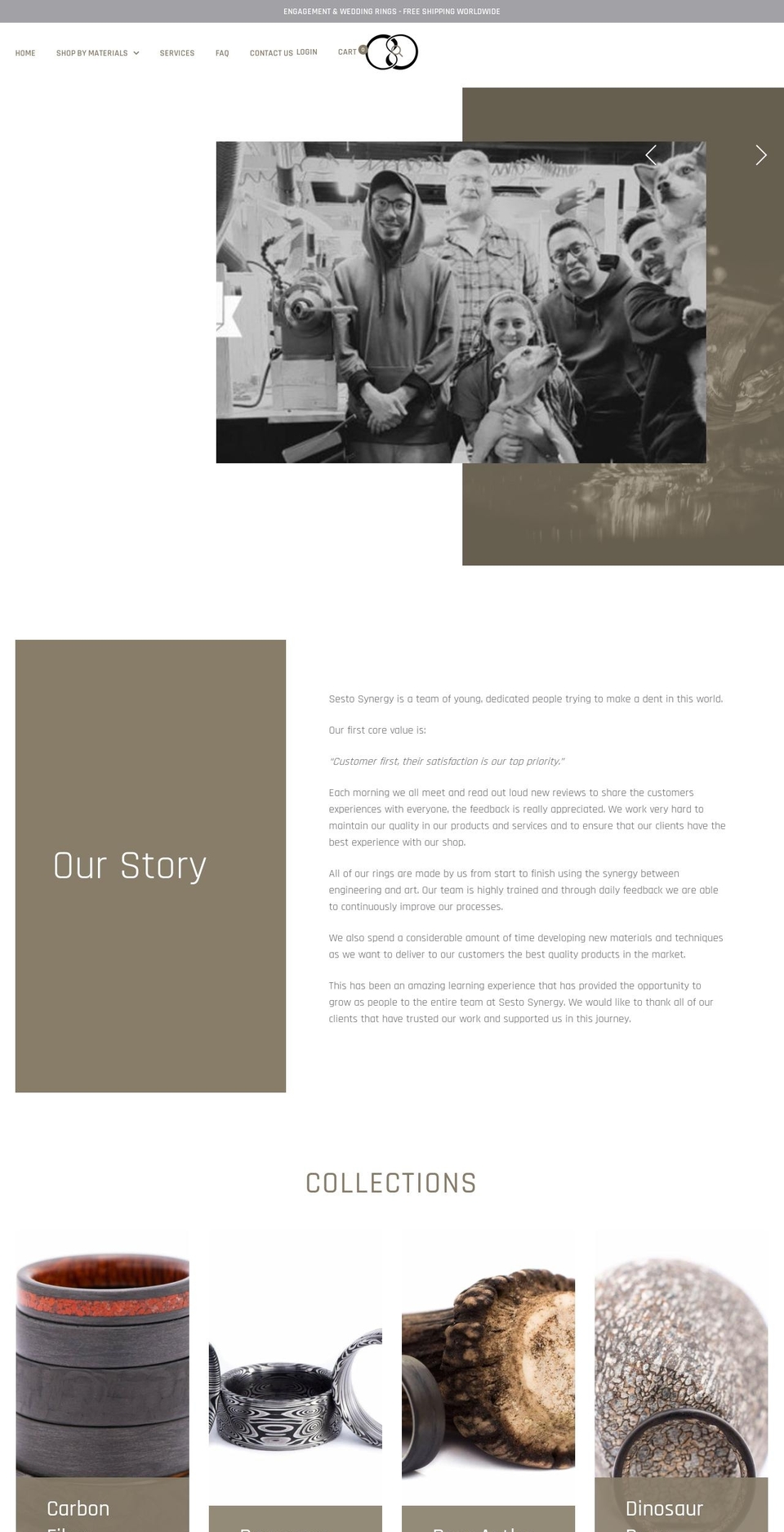 sestosynergy.co.uk shopify website screenshot