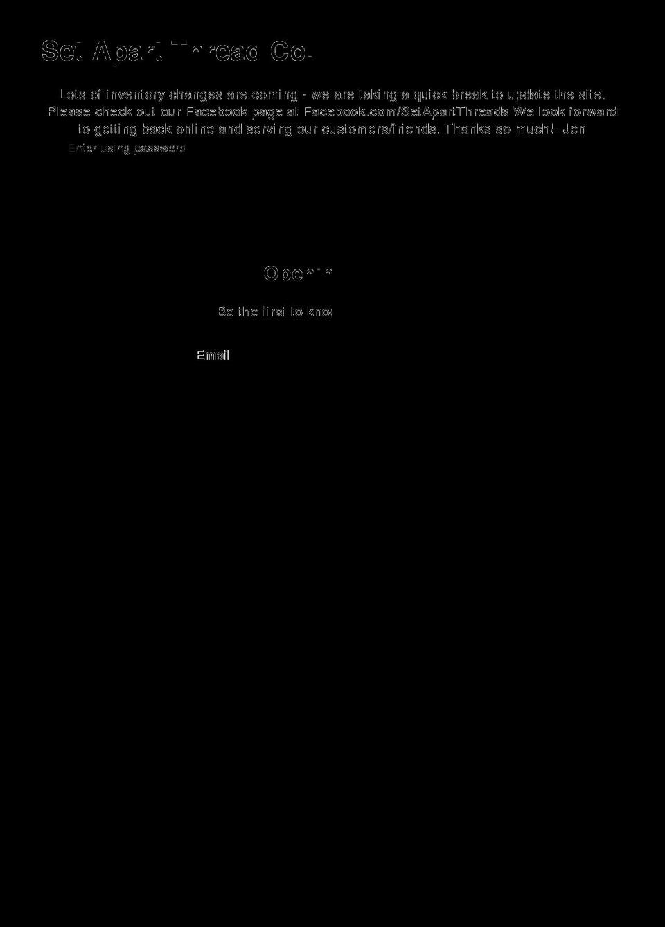 setapartthreads.com shopify website screenshot