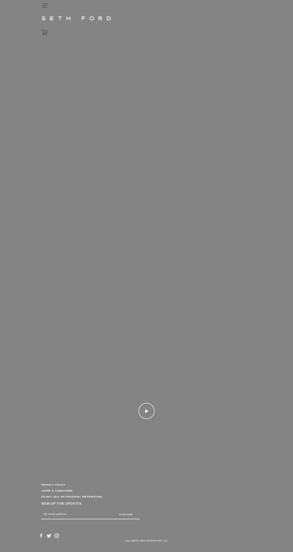 sethford.net shopify website screenshot