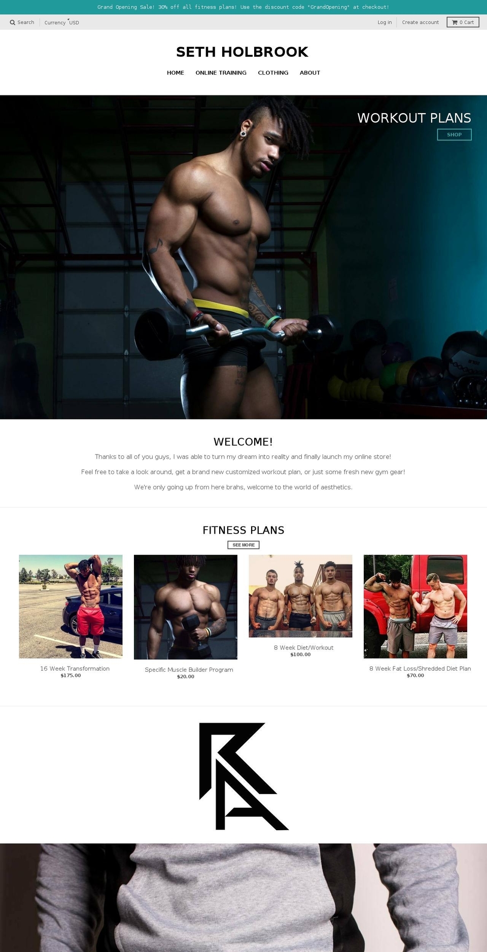 sethholbrook.com shopify website screenshot