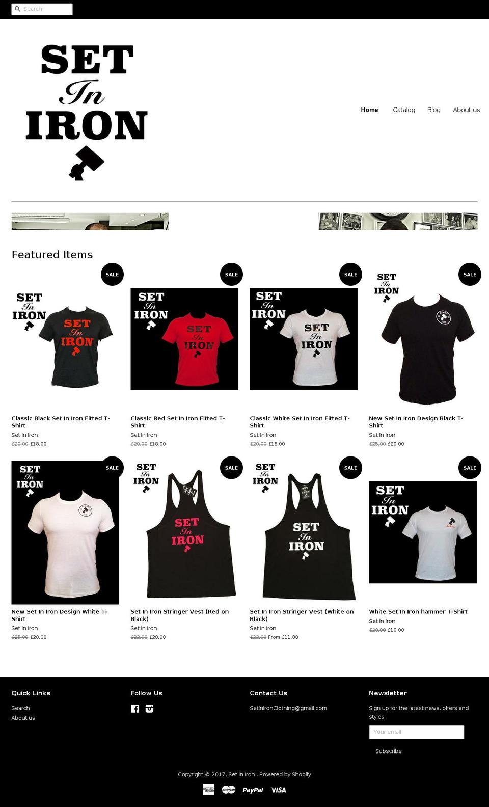 setiniron.com shopify website screenshot