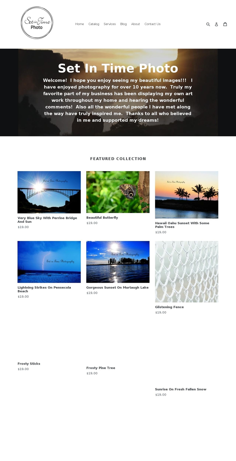 setintimephoto.com — Shopify storefront screenshot